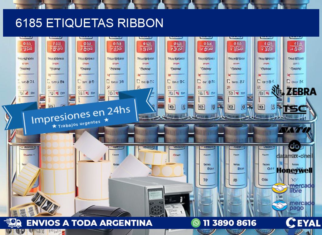6185 ETIQUETAS RIBBON