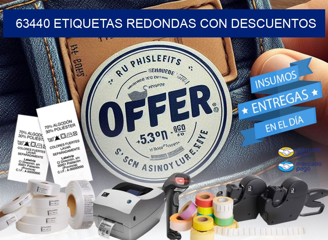 63440 ETIQUETAS REDONDAS CON DESCUENTOS