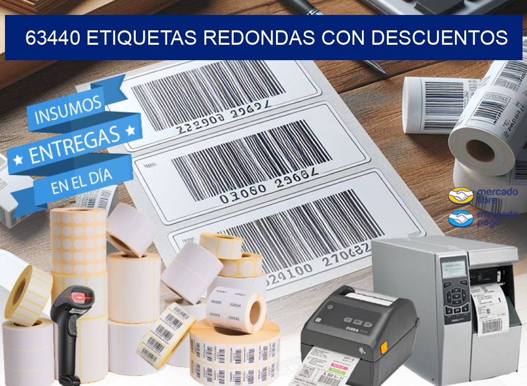 63440 ETIQUETAS REDONDAS CON DESCUENTOS