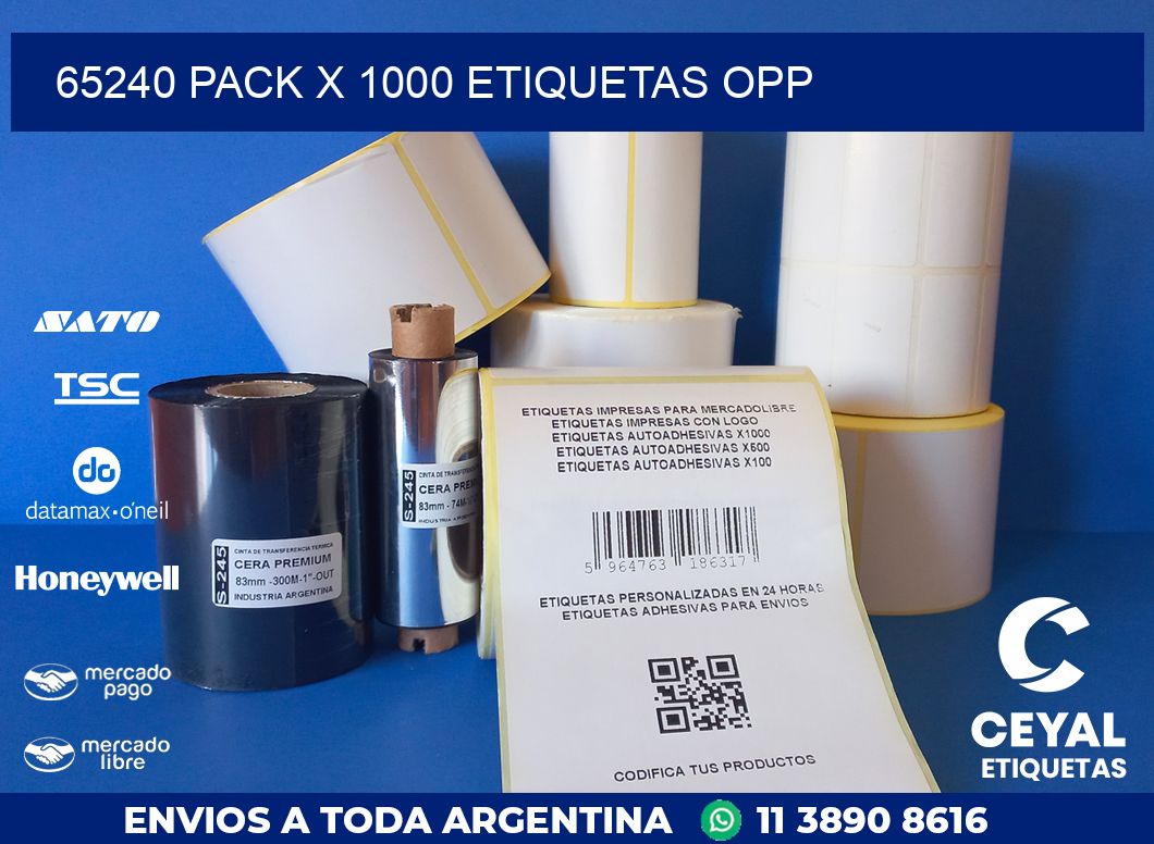 65240 PACK X 1000 ETIQUETAS OPP