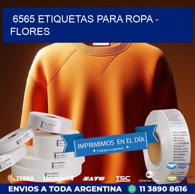 6565 ETIQUETAS PARA ROPA - FLORES