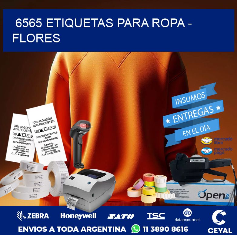 6565 ETIQUETAS PARA ROPA – FLORES