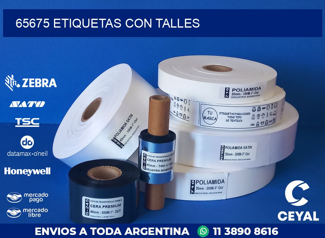 65675 ETIQUETAS CON TALLES