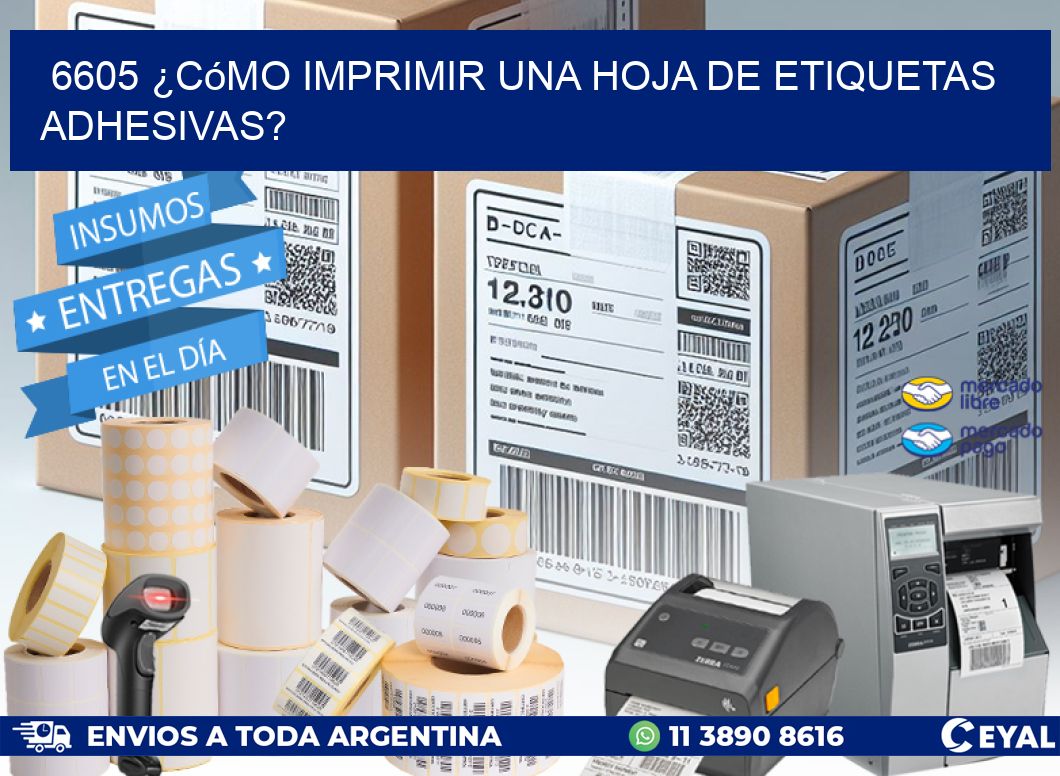 6605 ¿Cómo imprimir una hoja de etiquetas adhesivas?
