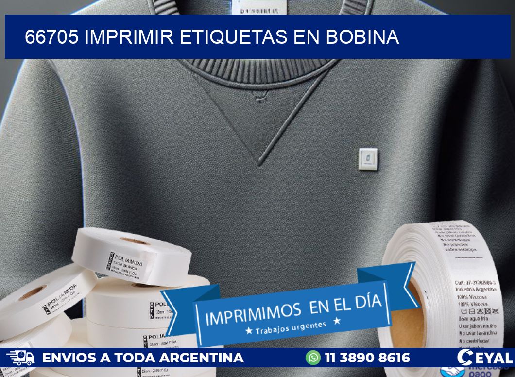 66705 imprimir etiquetas en bobina