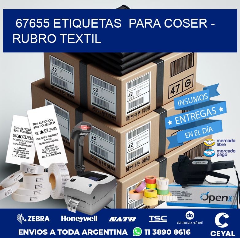 67655 ETIQUETAS  PARA COSER – RUBRO TEXTIL