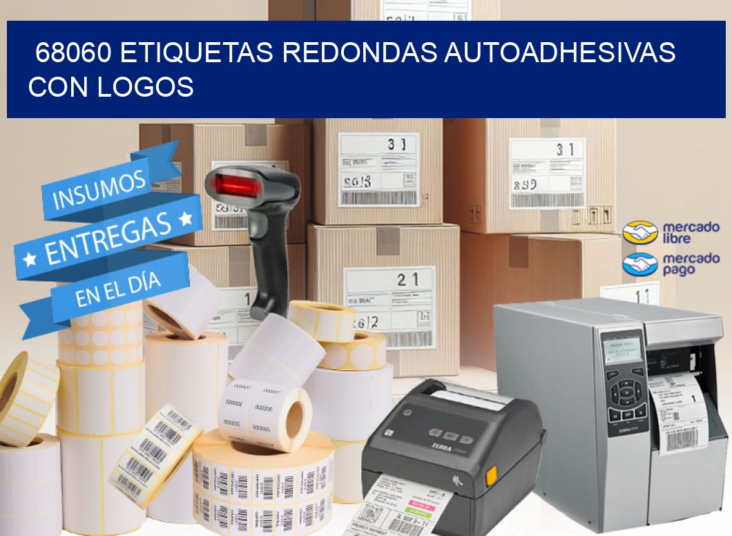 68060 ETIQUETAS REDONDAS AUTOADHESIVAS CON LOGOS