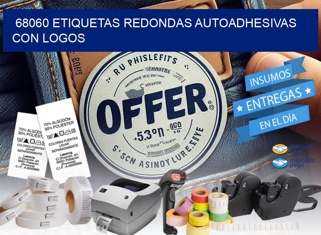 68060 ETIQUETAS REDONDAS AUTOADHESIVAS CON LOGOS