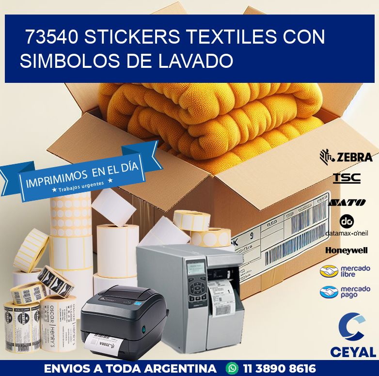73540 STICKERS TEXTILES CON SIMBOLOS DE LAVADO