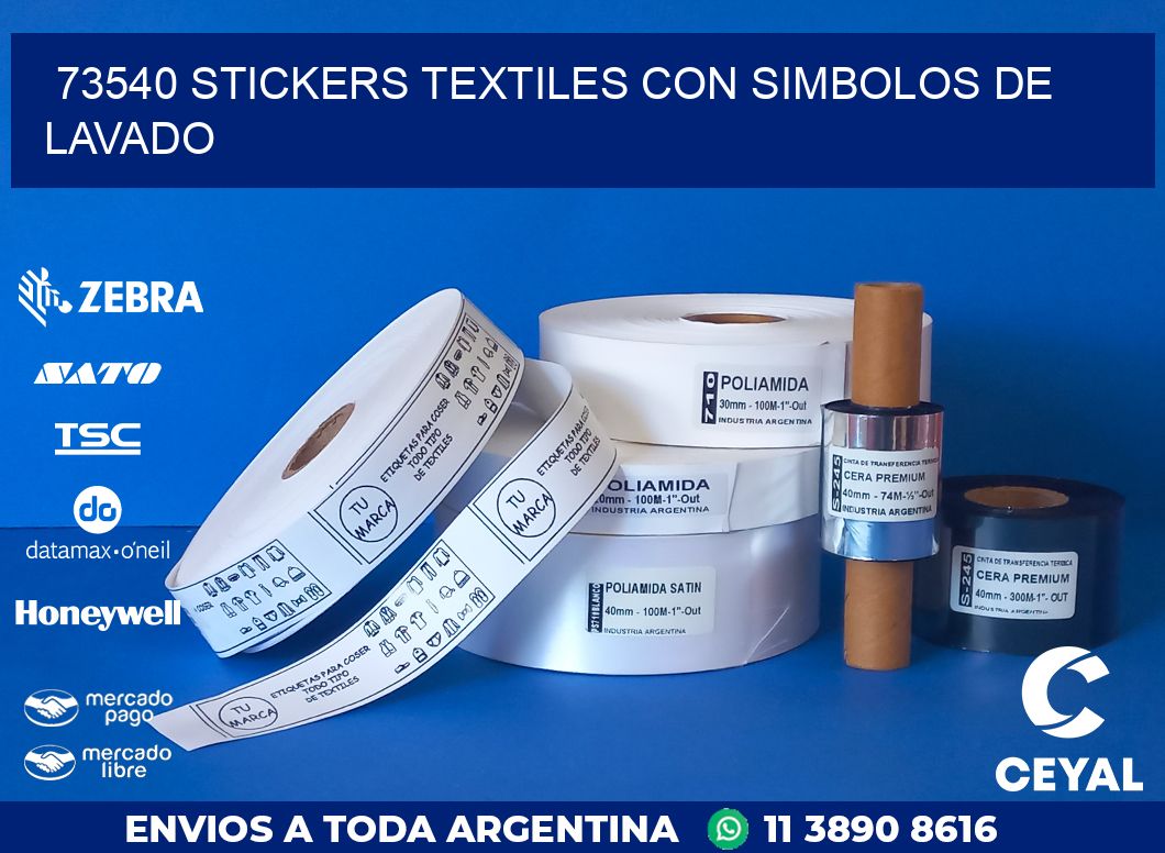 73540 STICKERS TEXTILES CON SIMBOLOS DE LAVADO
