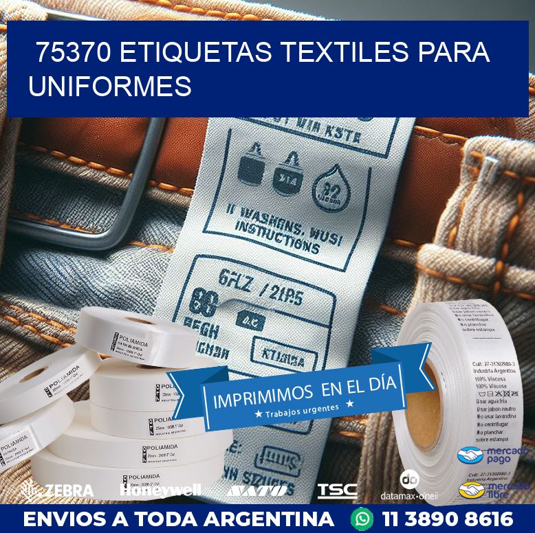 75370 ETIQUETAS TEXTILES PARA UNIFORMES