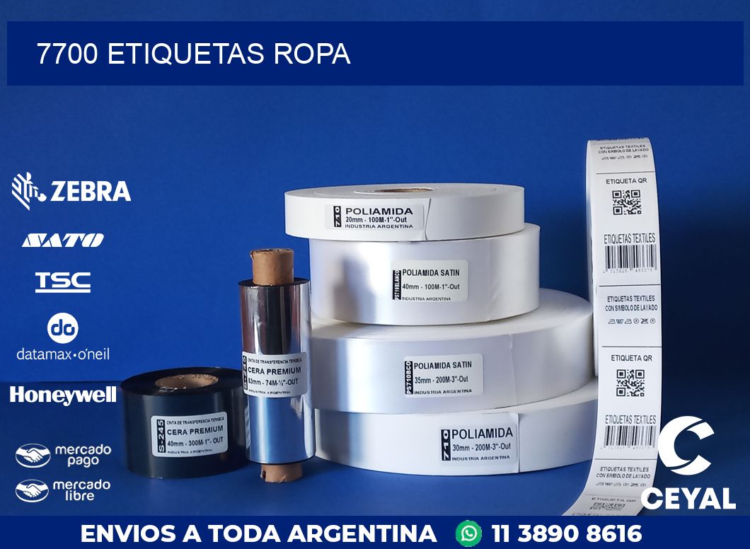 7700 ETIQUETAS ROPA