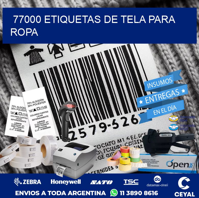 77000 ETIQUETAS DE TELA PARA ROPA