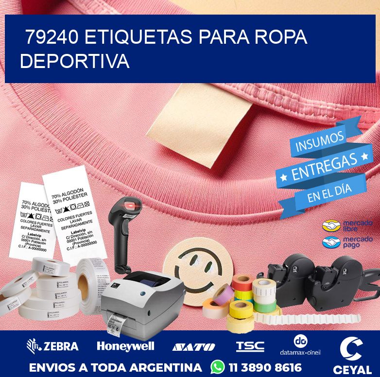 79240 ETIQUETAS PARA ROPA DEPORTIVA