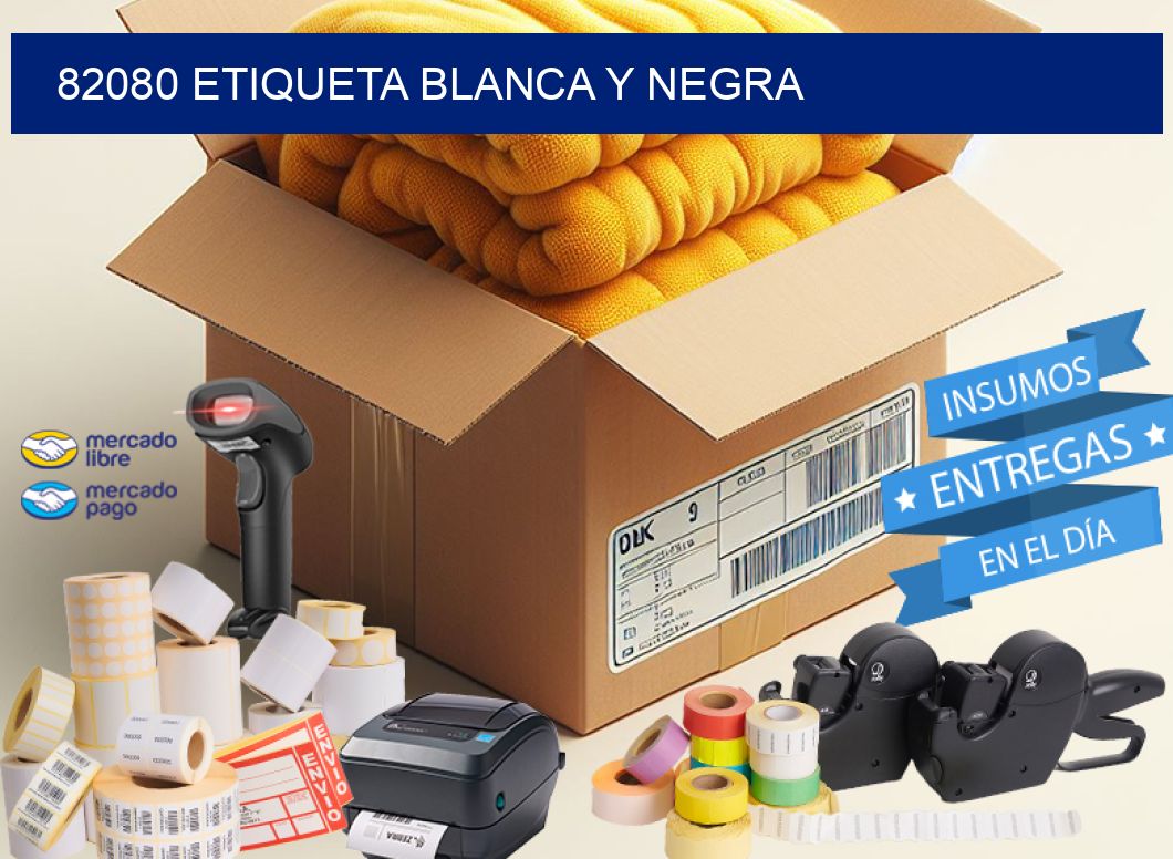 82080 ETIQUETA BLANCA Y NEGRA