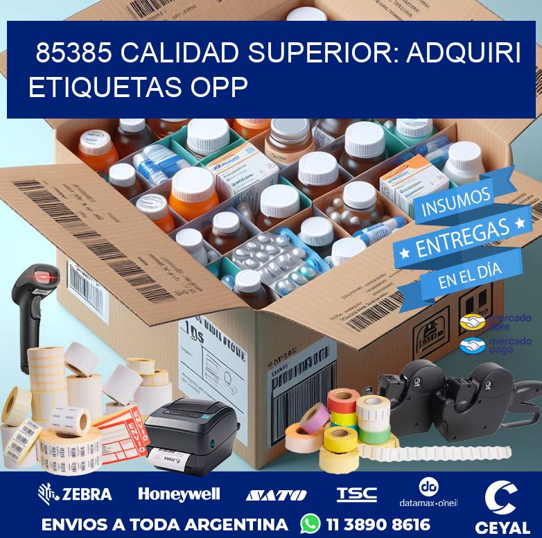 85385 CALIDAD SUPERIOR: ADQUIRI ETIQUETAS OPP