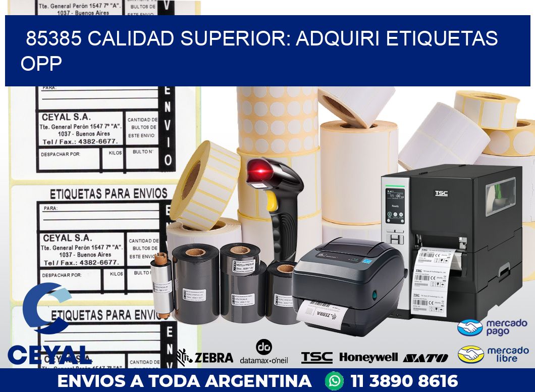 85385 CALIDAD SUPERIOR: ADQUIRI ETIQUETAS OPP