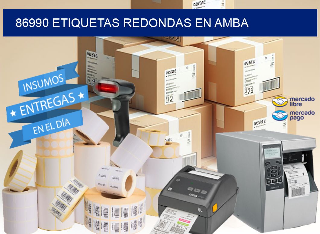 86990 ETIQUETAS REDONDAS EN AMBA