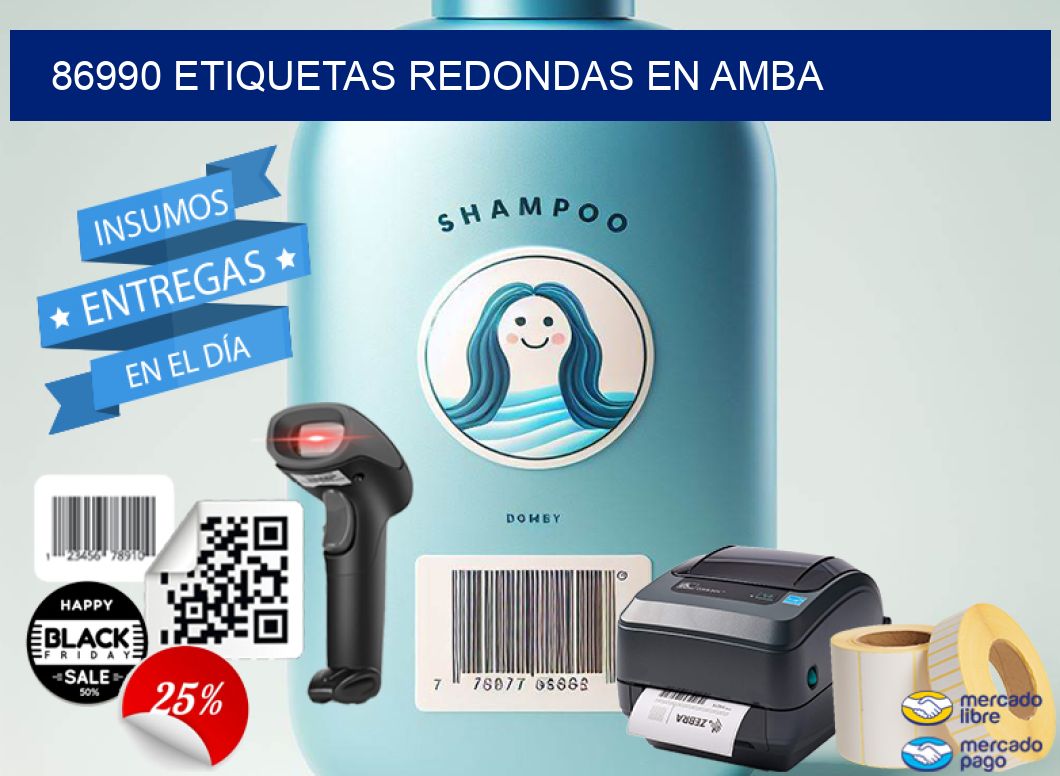 86990 ETIQUETAS REDONDAS EN AMBA