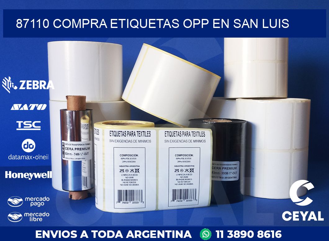 87110 COMPRA ETIQUETAS OPP EN SAN LUIS