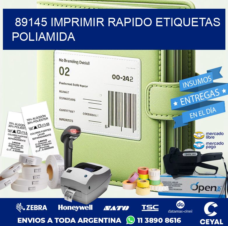 89145 IMPRIMIR RAPIDO ETIQUETAS POLIAMIDA