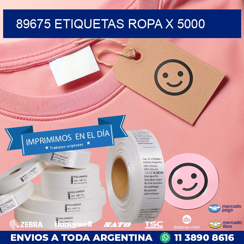 89675 ETIQUETAS ROPA X 5000