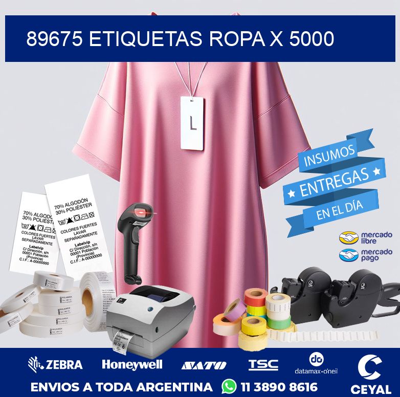 89675 ETIQUETAS ROPA X 5000
