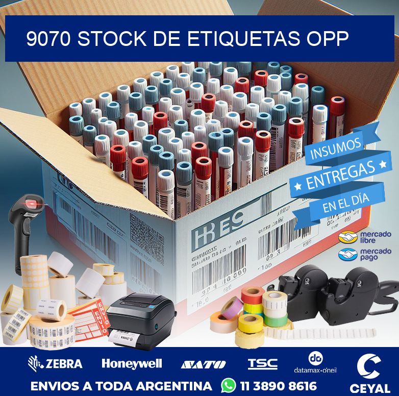 9070 STOCK DE ETIQUETAS OPP