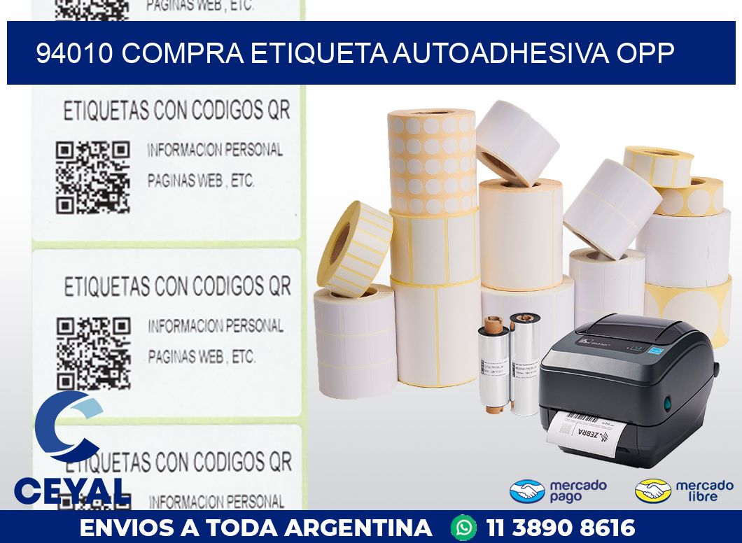 94010 COMPRA ETIQUETA AUTOADHESIVA OPP