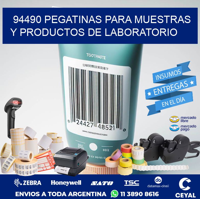 94490 PEGATINAS PARA MUESTRAS Y PRODUCTOS DE LABORATORIO