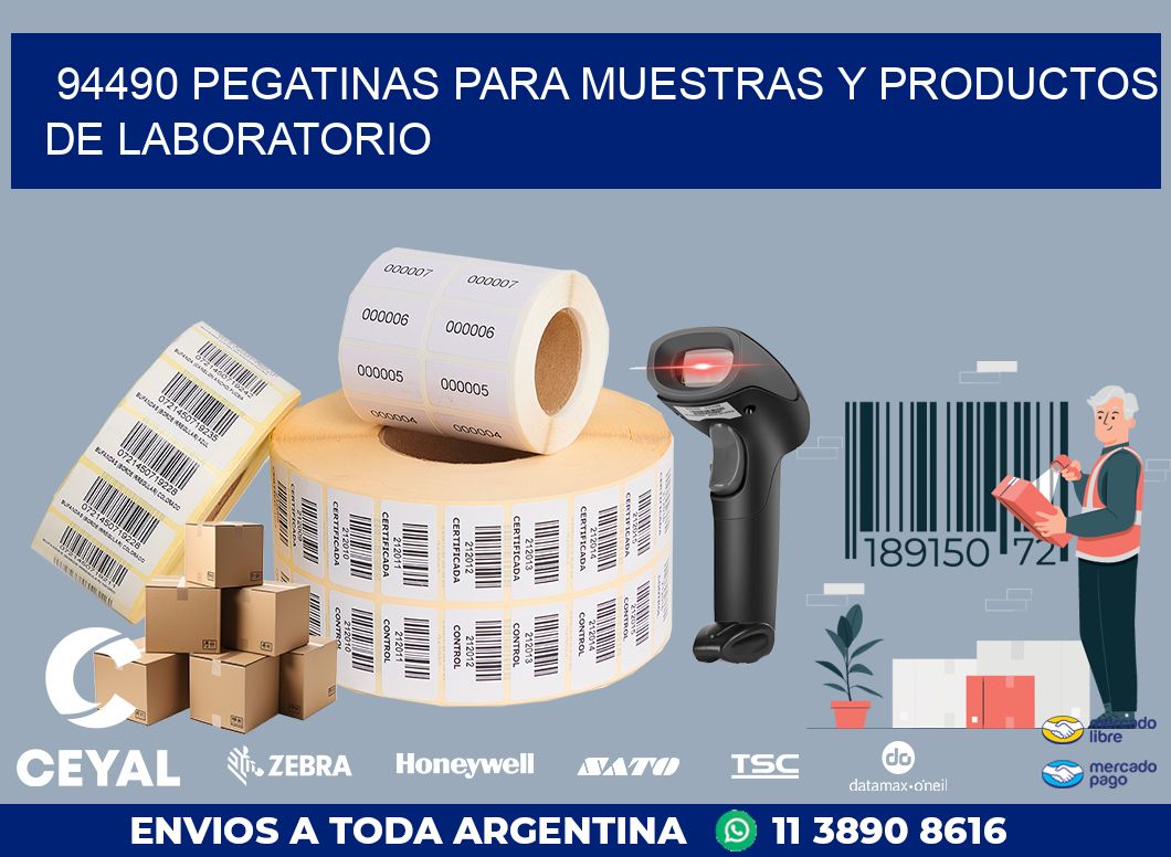 94490 PEGATINAS PARA MUESTRAS Y PRODUCTOS DE LABORATORIO
