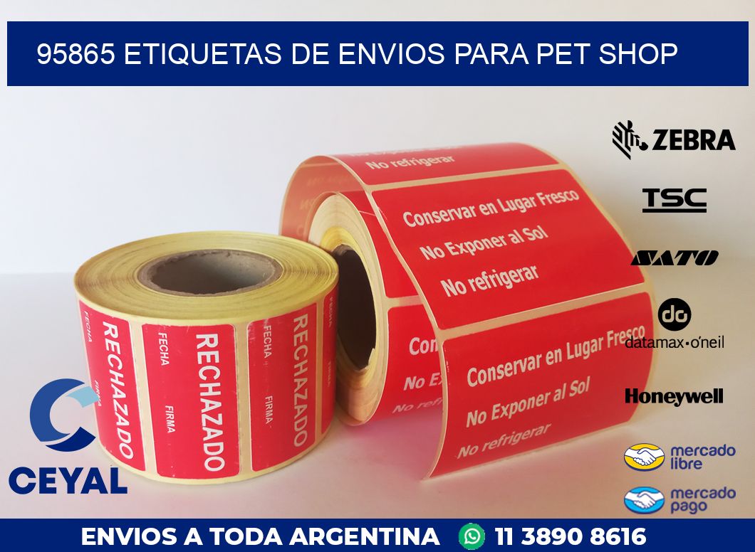 95865 ETIQUETAS DE ENVIOS PARA PET SHOP