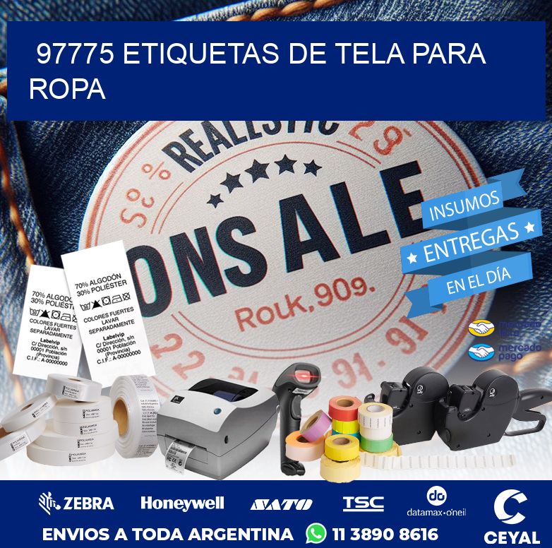 97775 ETIQUETAS DE TELA PARA ROPA