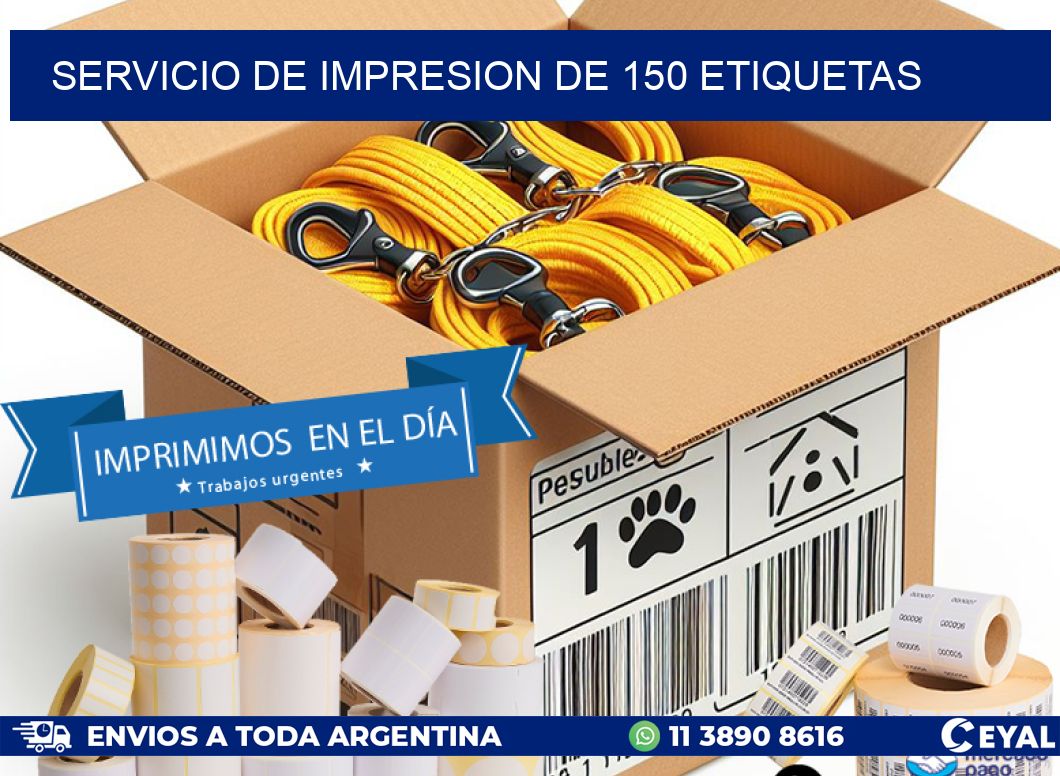 SERVICIO DE IMPRESION DE 150 ETIQUETAS