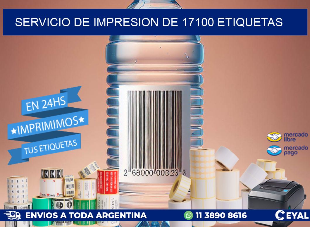 SERVICIO DE IMPRESION DE 17100 ETIQUETAS