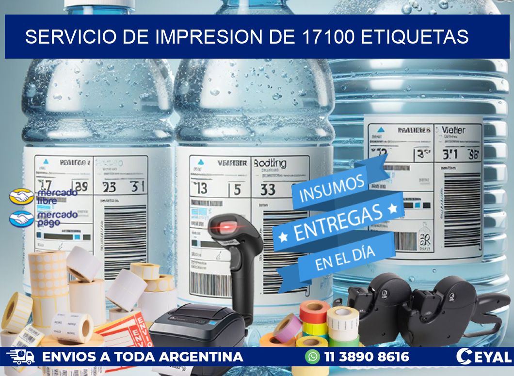 SERVICIO DE IMPRESION DE 17100 ETIQUETAS