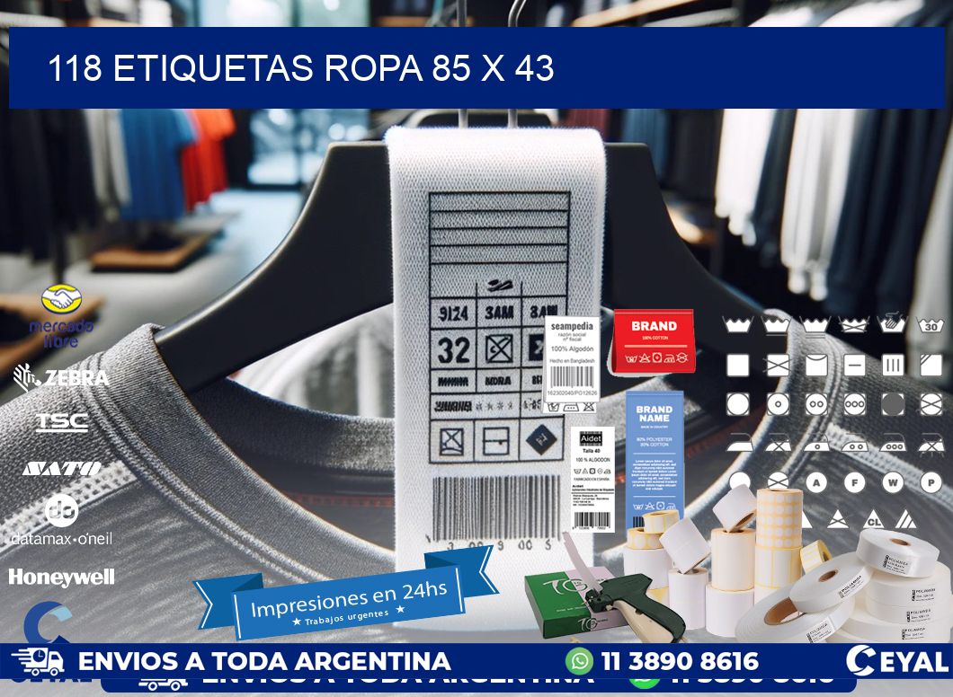 118 ETIQUETAS ROPA 85 x 43