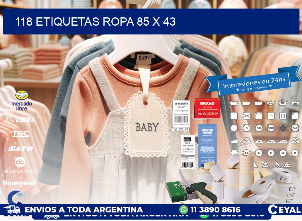 118 ETIQUETAS ROPA 85 x 43