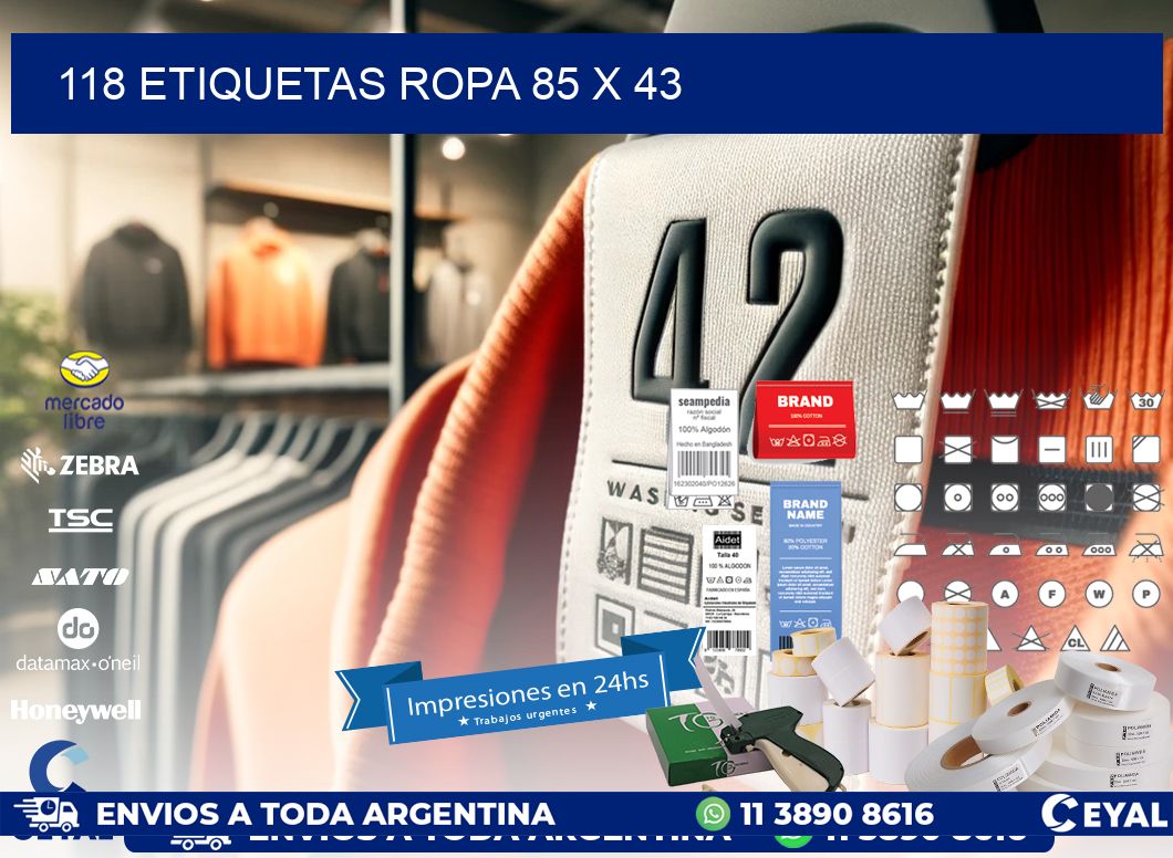 118 ETIQUETAS ROPA 85 x 43