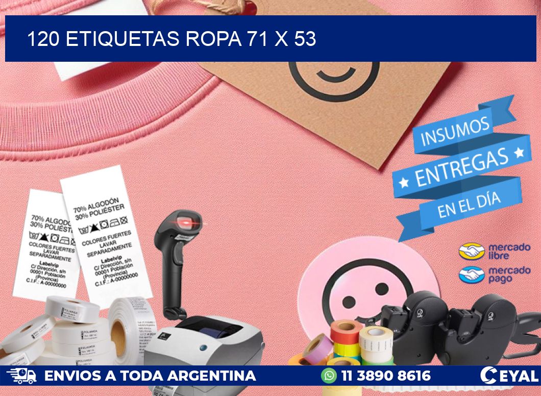 120 ETIQUETAS ROPA 71 x 53