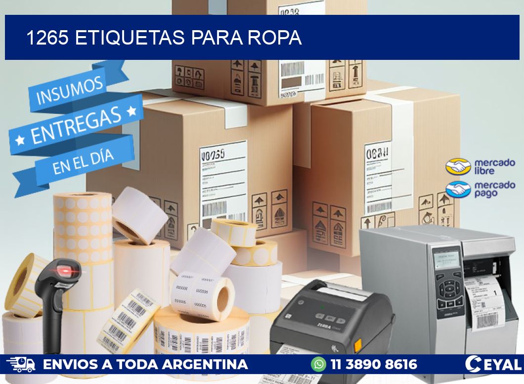 1265 ETIQUETAS PARA ROPA