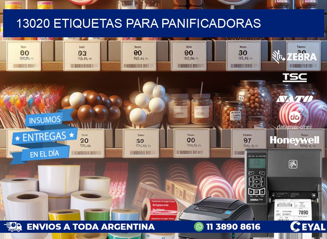 13020 ETIQUETAS PARA PANIFICADORAS