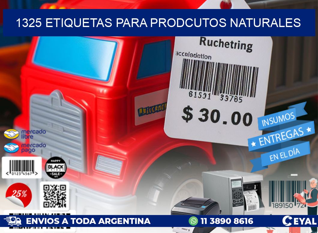 1325 ETIQUETAS PARA PRODCUTOS NATURALES