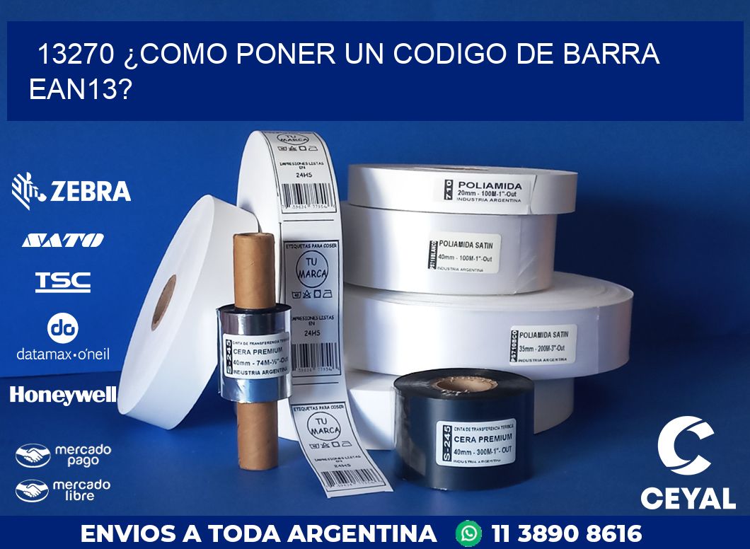 13270 ¿COMO PONER UN CODIGO DE BARRA EAN13?