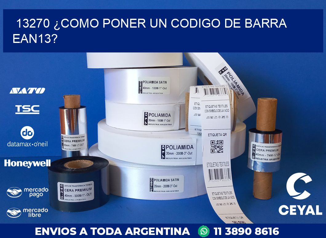 13270 ¿COMO PONER UN CODIGO DE BARRA EAN13?