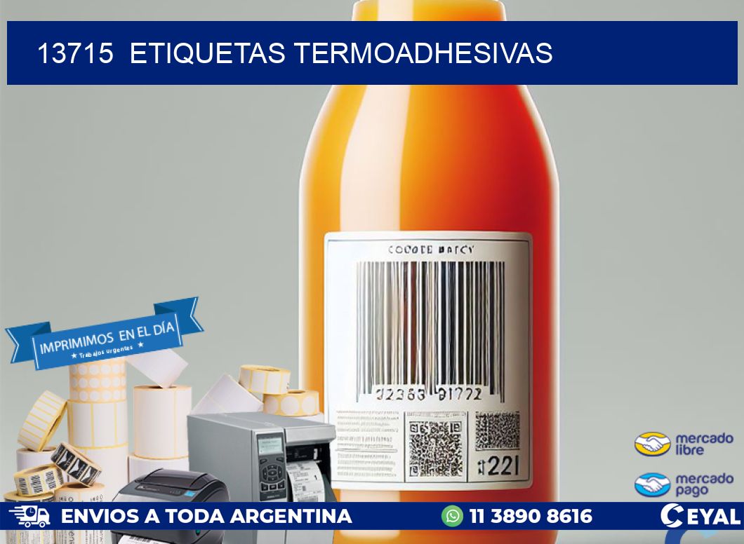 13715  ETIQUETAS TERMOADHESIVAS