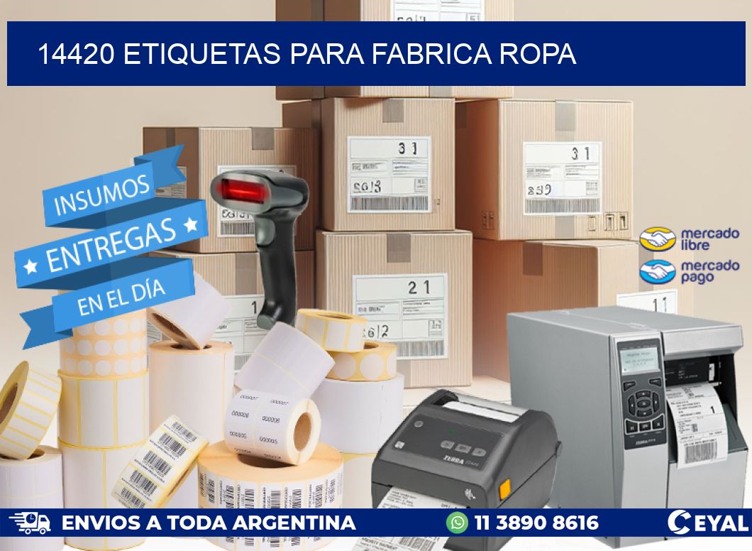 14420 ETIQUETAS PARA FABRICA ROPA