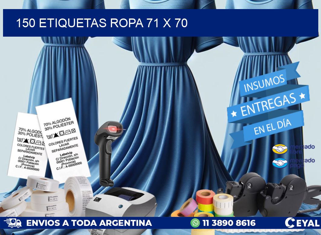 150 ETIQUETAS ROPA 71 x 70