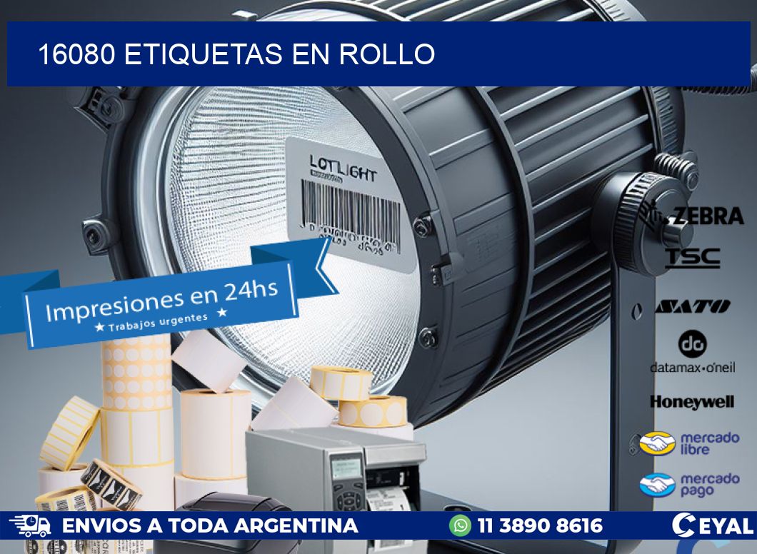 16080 ETIQUETAS EN ROLLO
