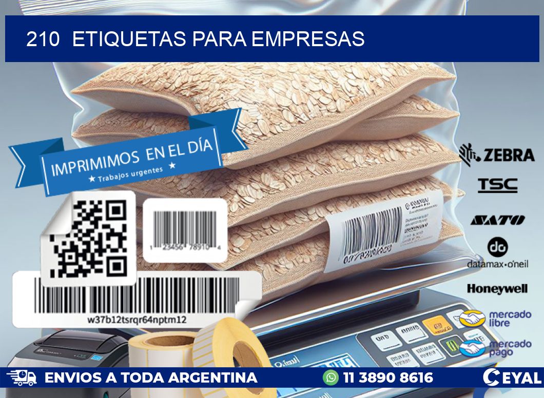 210 ETIQUETAS PARA EMPRESAS